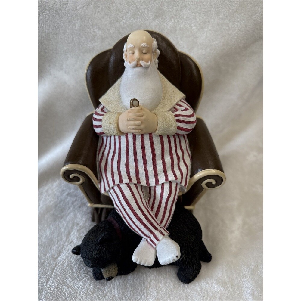 Bennington Christmas “Taking A Nap” Deacon 1999 Santa & Black Bear Duck On Back